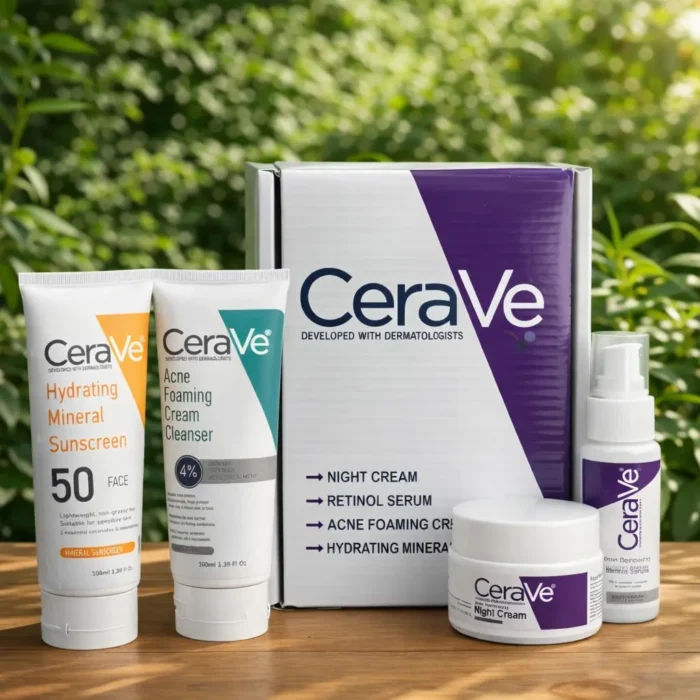 CeraVe Complete Skincare Bundle for Acne & Anti-Aging (Pack of 4) - Image 3