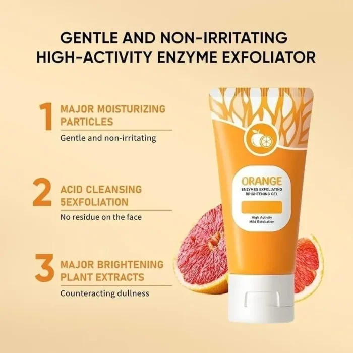 Orange Enzyme Exploiting Gel – Brightening, Exfoliating & Nourishing Citrus Skincare for Radiant, Healthy, Glowing Complexion Every Day (80g) - Image 2